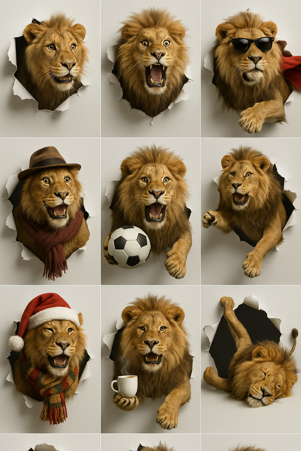 20250812_1623_Expressive Lion Collage_simple_compose_01k2eyfe8bfwnr5sbpjqmzjtys